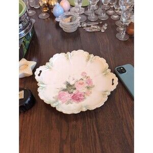 R.S. Prussia Floral Porcelain Serving Plate